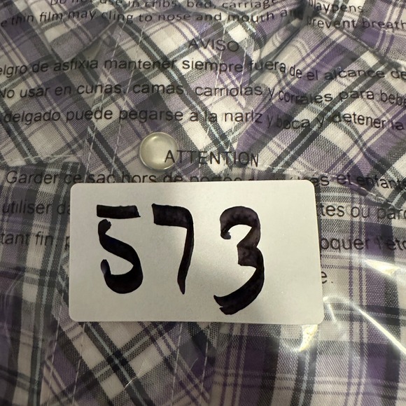 Wrangler Woven Western Button Up Shirt Short Sleeve Plaid Purple Mens Size L - Picture 11 of 13